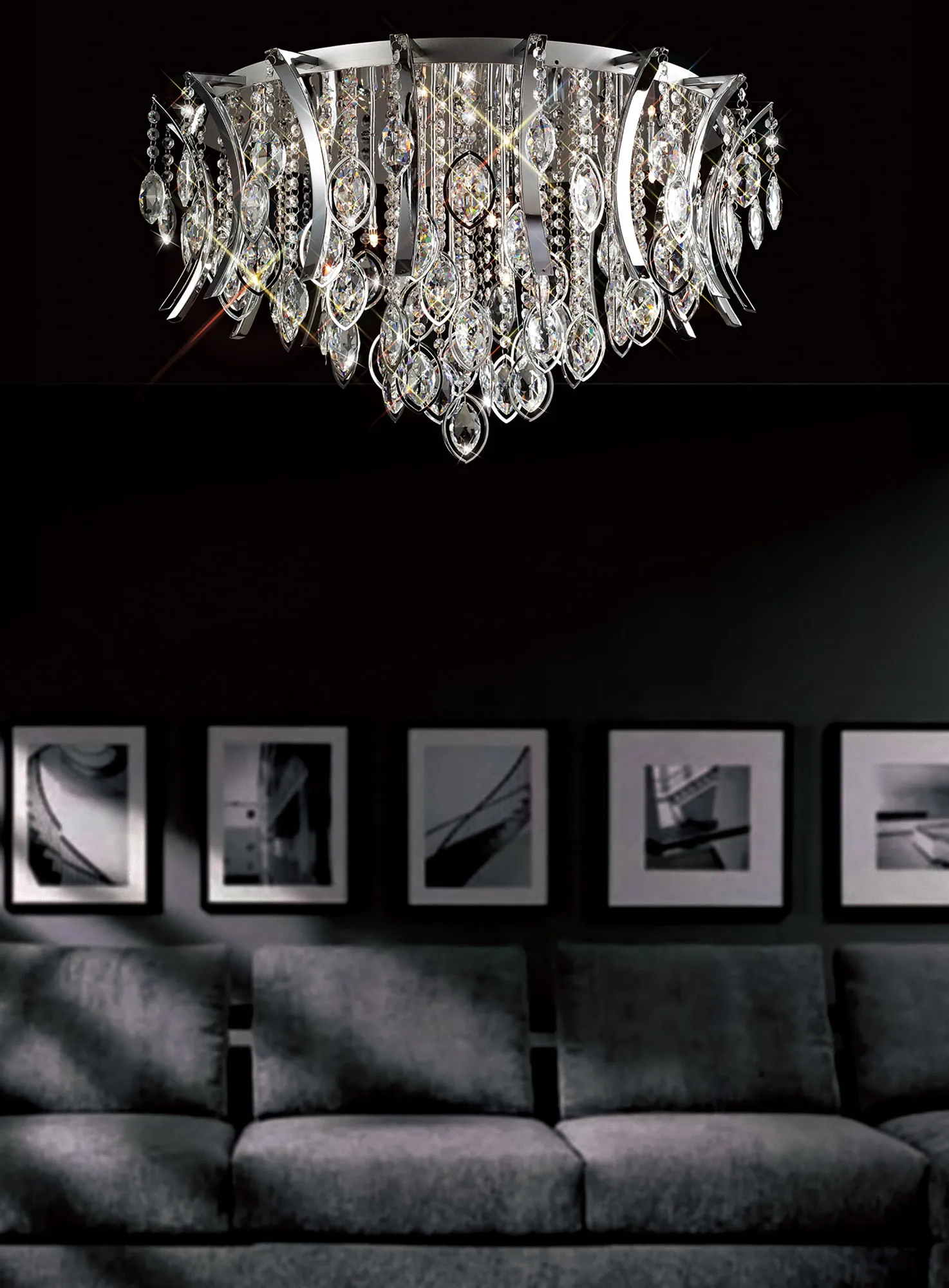 Mios Crystal Table Lamps Diyas Armed Table Lamps